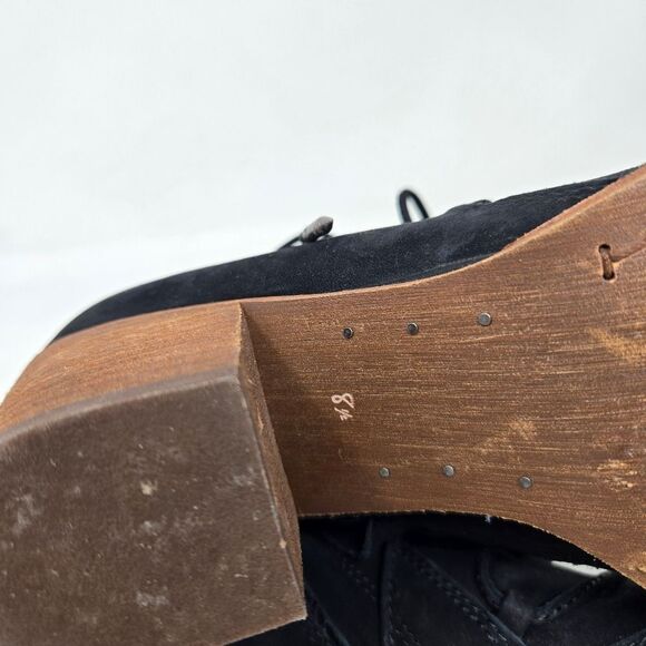 SAM EDELMAN Women's Millard Black Leather Lace Up Ankle Boots Anthro Size 8.5 - Picture 12 of 14